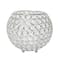 Elegant Designs&#x2122; Chrome Crystal Circular Bowl Candle Holder